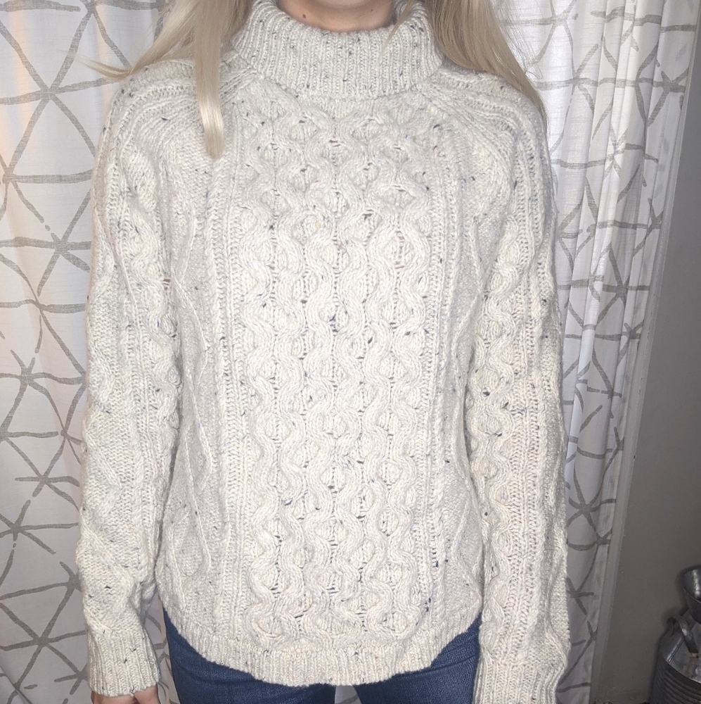 Madewell Off-white Cable Sweater